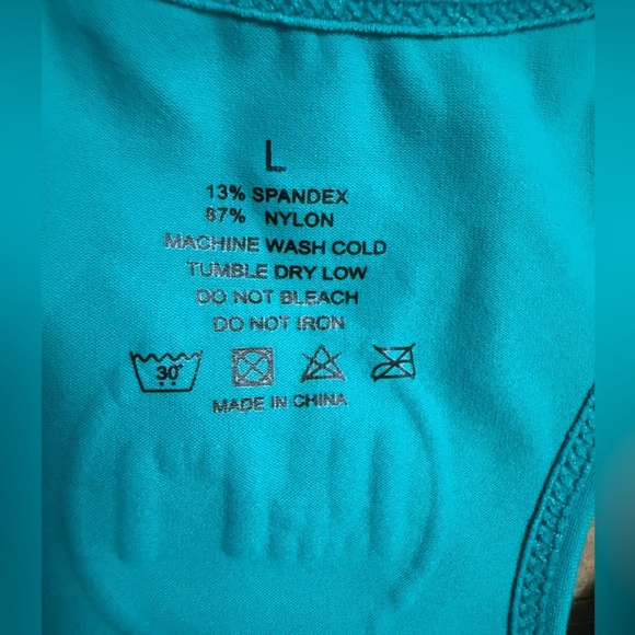 Teal Spandex Nylon Garment - Picture 3 of 3